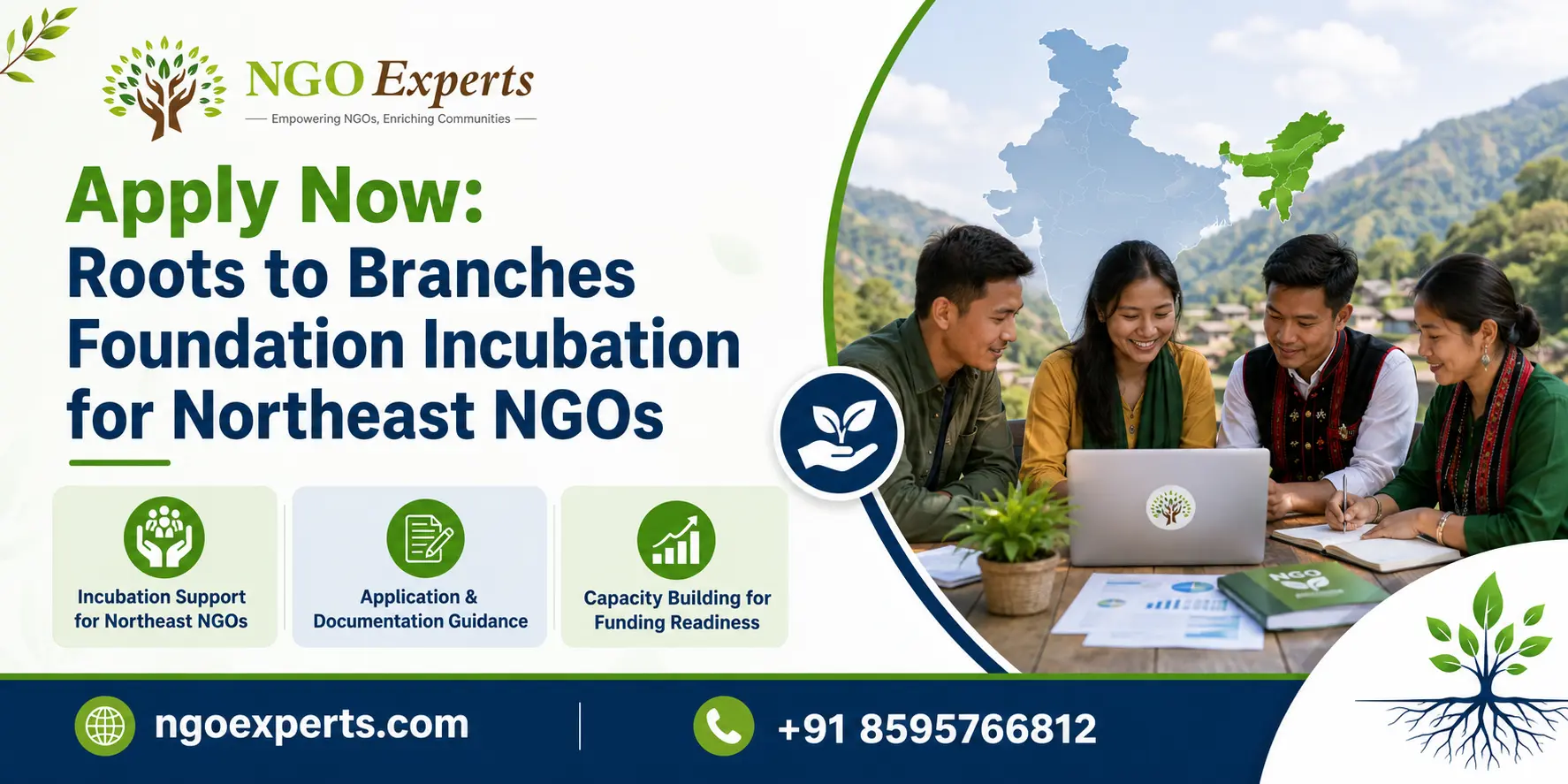 Apply Now: Roots to Branches Foundation Incubation for Northeast NGOs